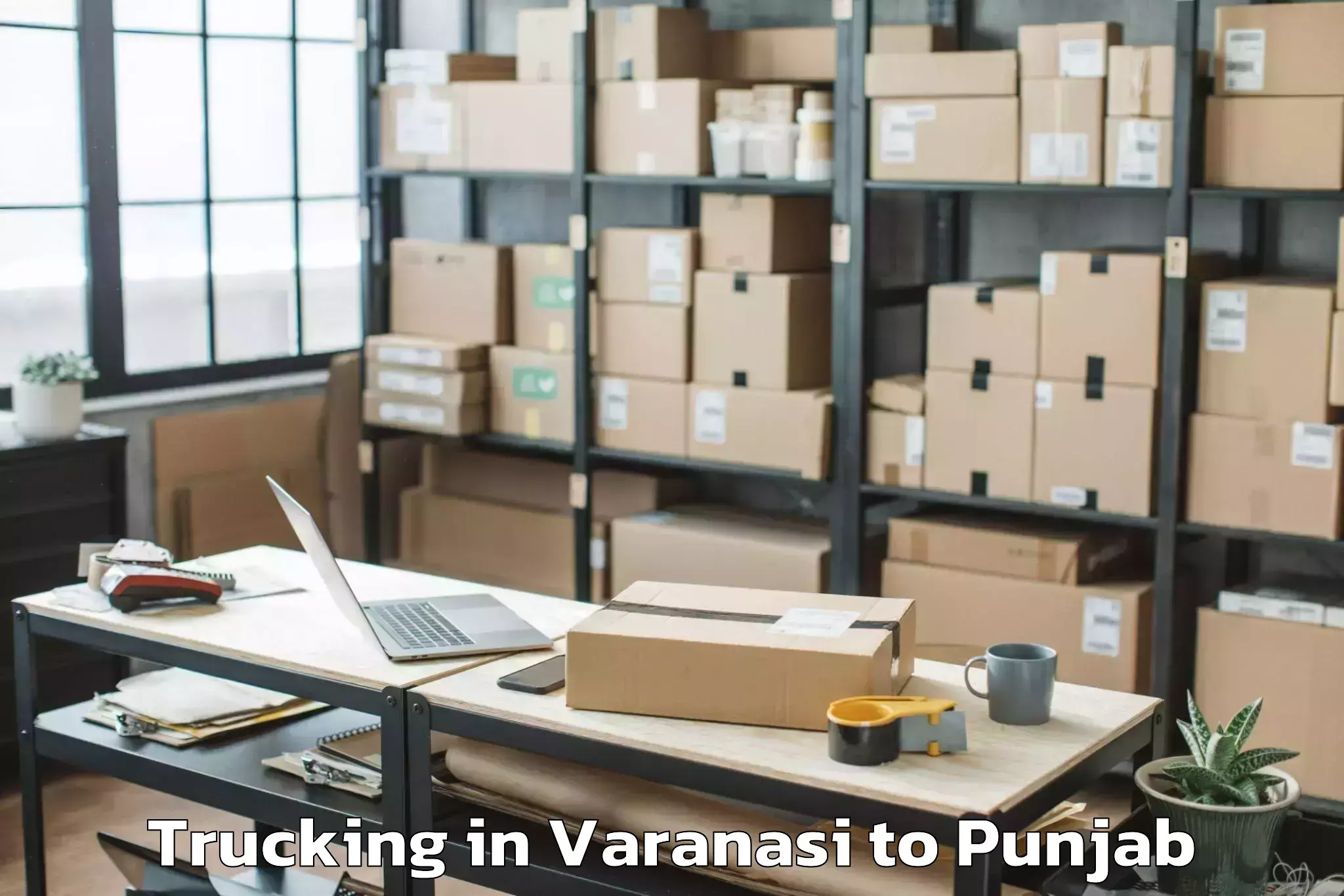 Book Varanasi to Darak Trucking Online